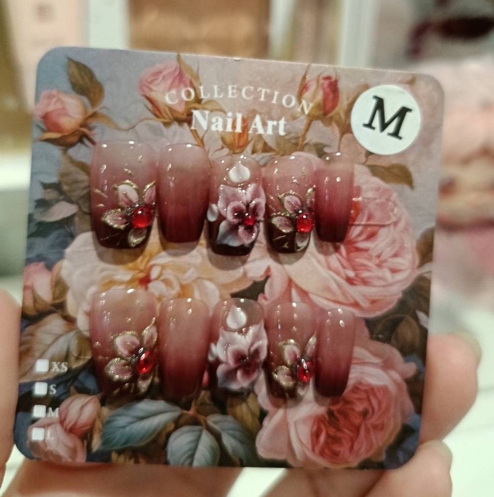 GLAM- Deep Red Floral